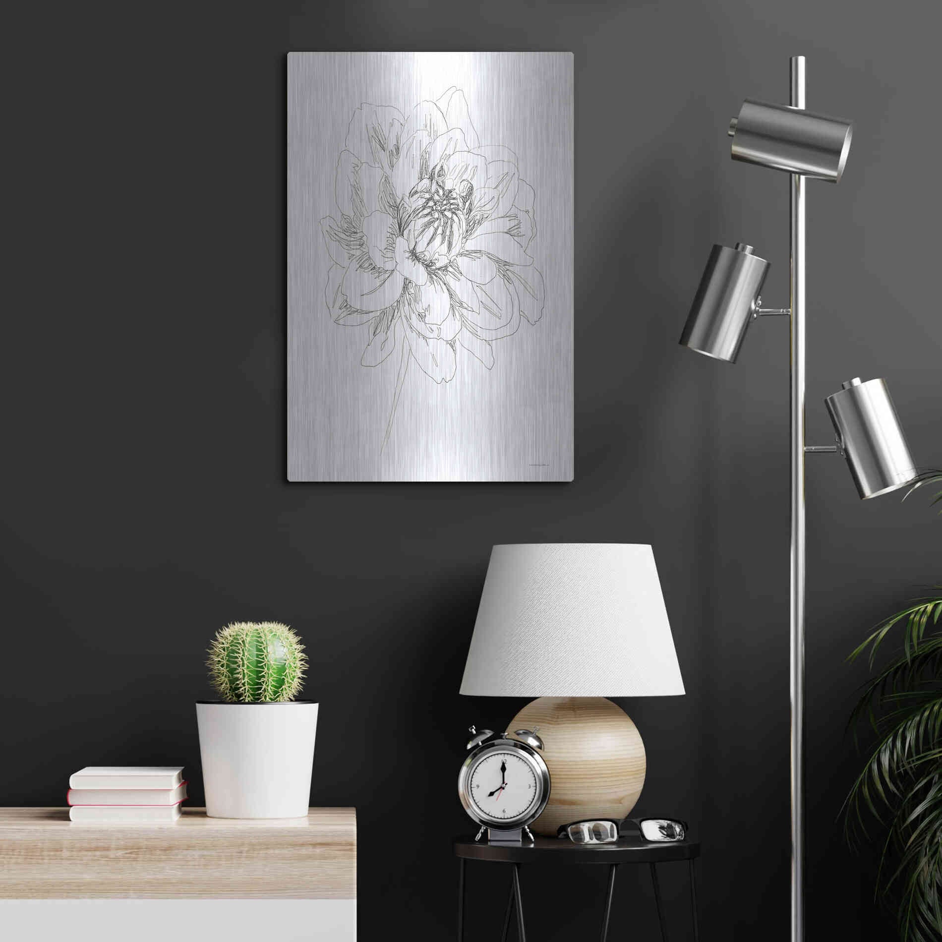 Luxe Metal Art 'The Center of things' by Kamdon Kreations, Metal Wall Art,16x24