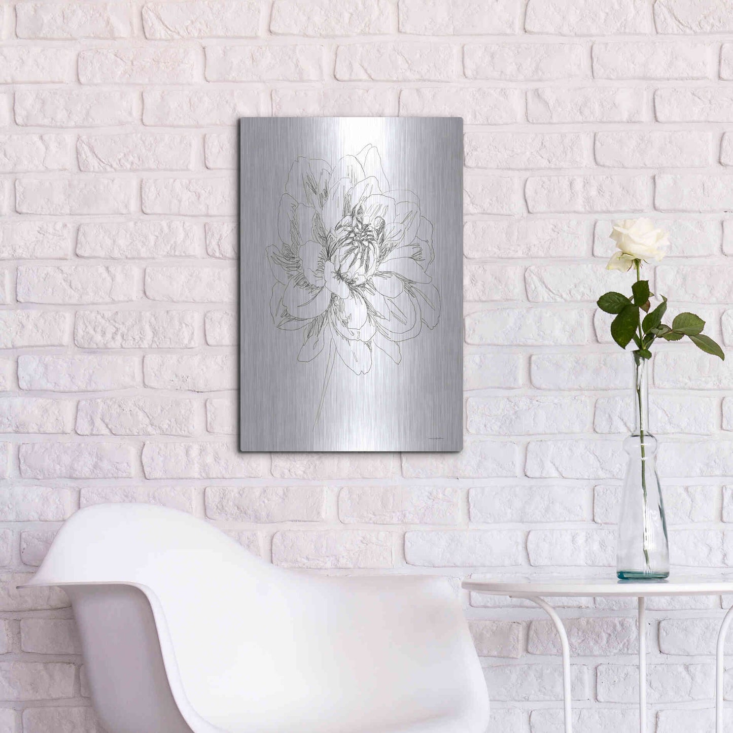 Luxe Metal Art 'The Center of things' by Kamdon Kreations, Metal Wall Art,16x24
