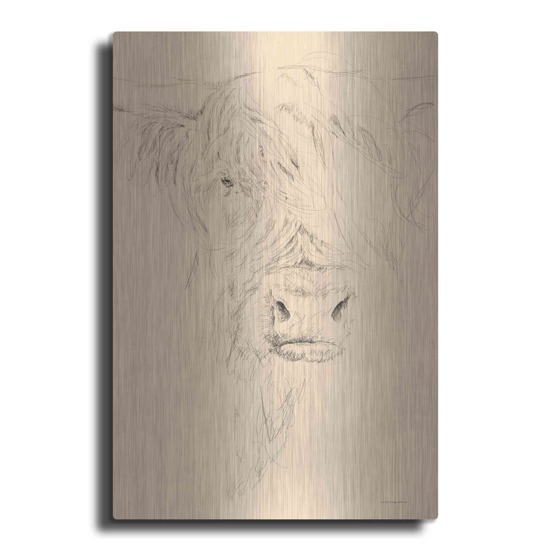 Luxe Metal Art 'Hairy Sally' by Kamdon Kreations, Metal Wall Art