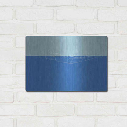 Luxe Metal Art 'How to Swim 1' by Kamdon Kreations, Metal Wall Art,16x12