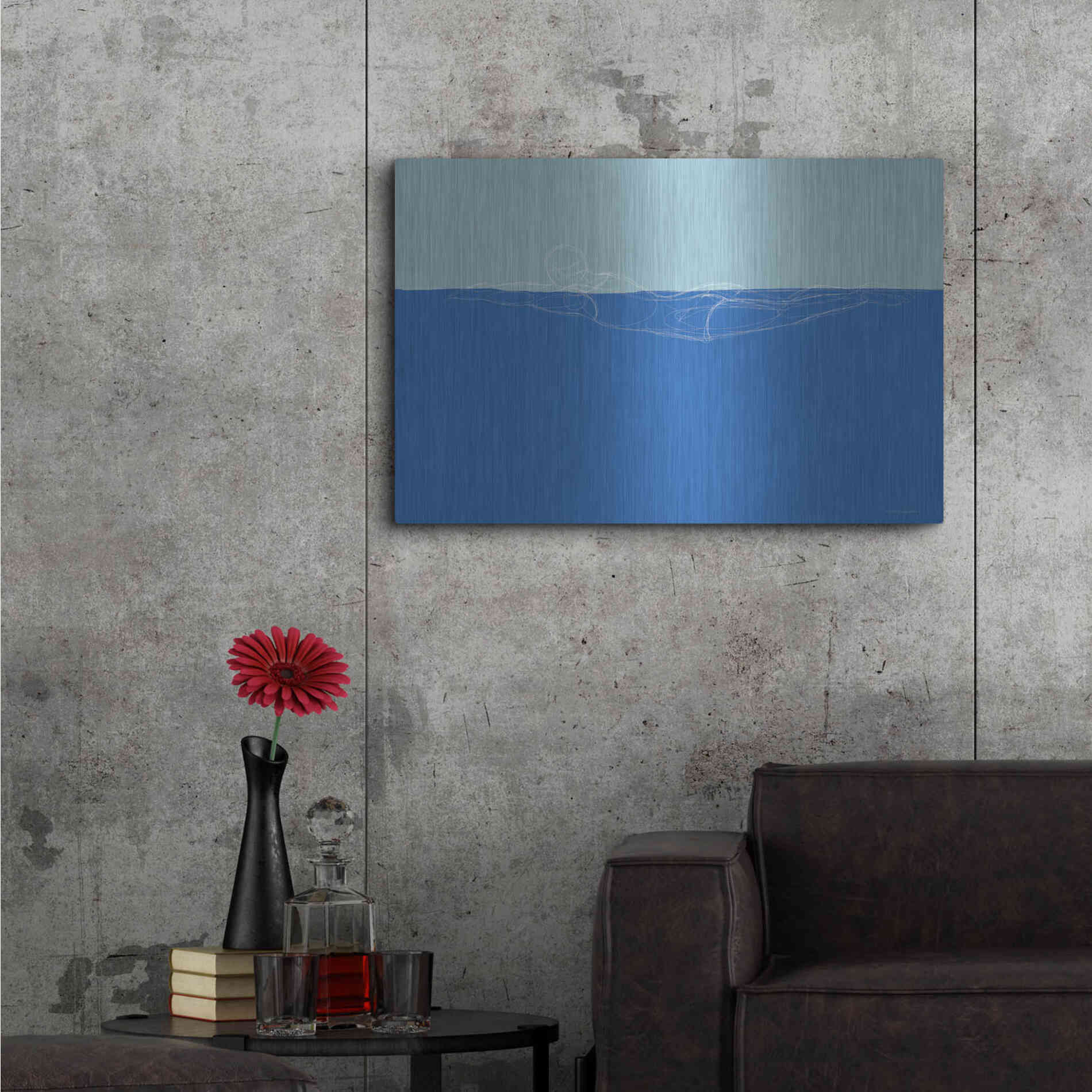 Luxe Metal Art 'How to Swim 1' by Kamdon Kreations, Metal Wall Art,36x24
