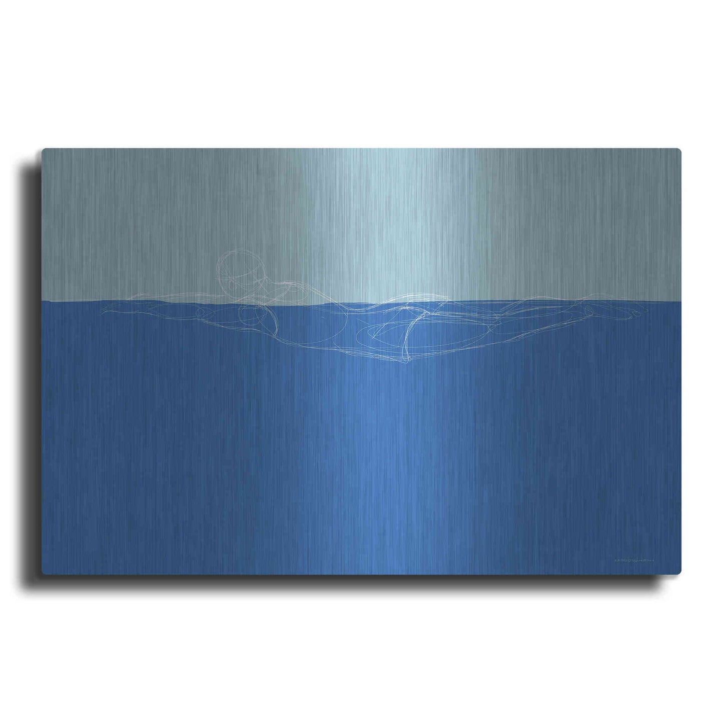 Luxe Metal Art 'How to Swim 1' by Kamdon Kreations, Metal Wall Art