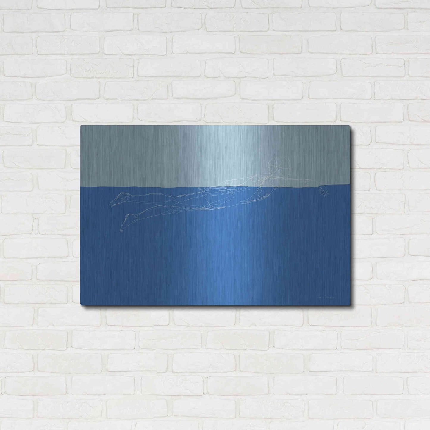 Luxe Metal Art 'How to Swim 2' by Kamdon Kreations, Metal Wall Art,36x24