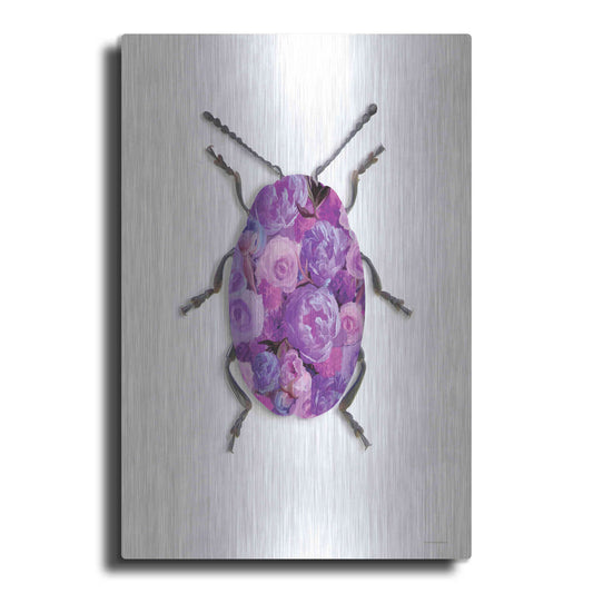 Luxe Metal Art 'Purple Camo' by Kamdon Kreations, Metal Wall Art