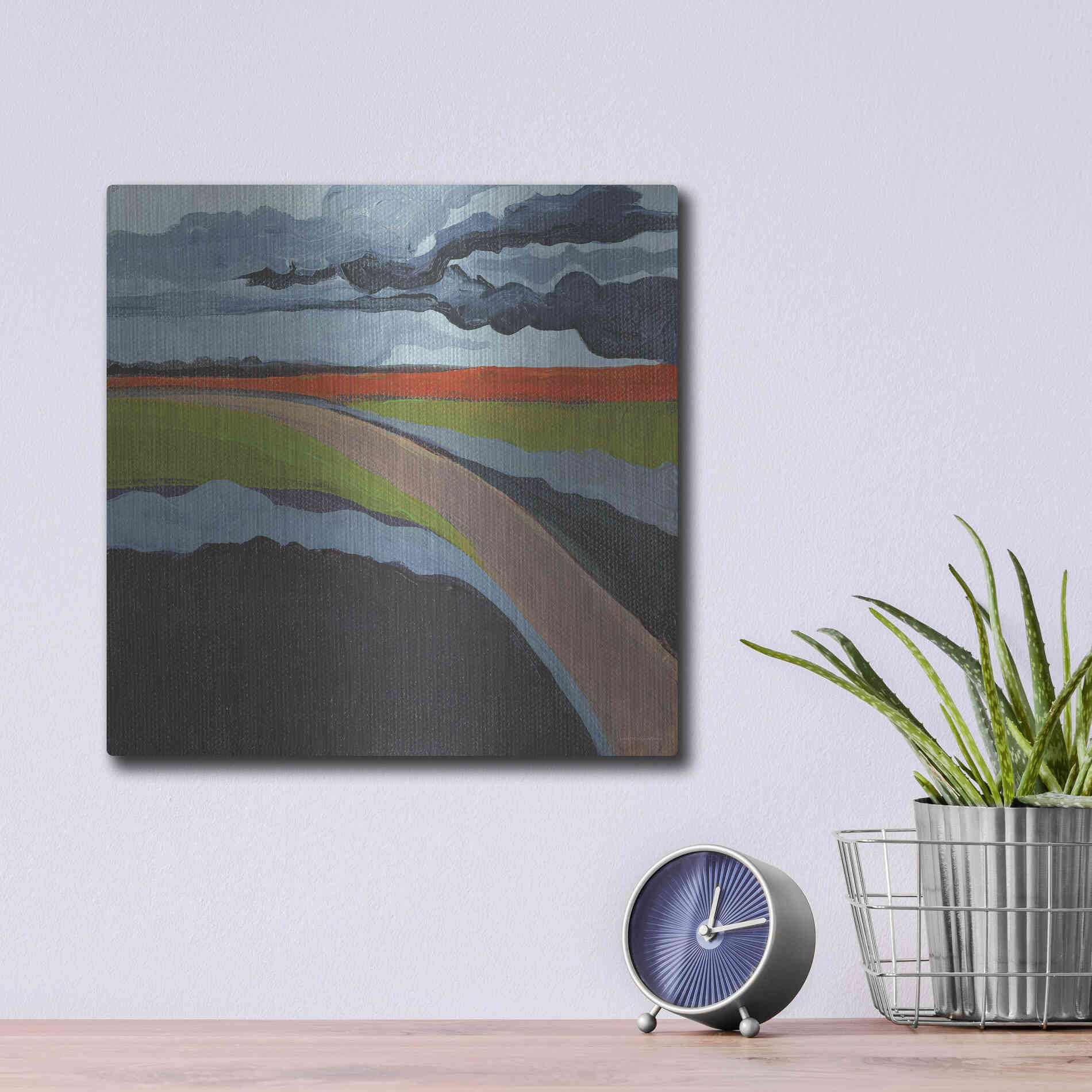 Luxe Metal Art 'To the Left' by Kamdon Kreations, Metal Wall Art,12x12