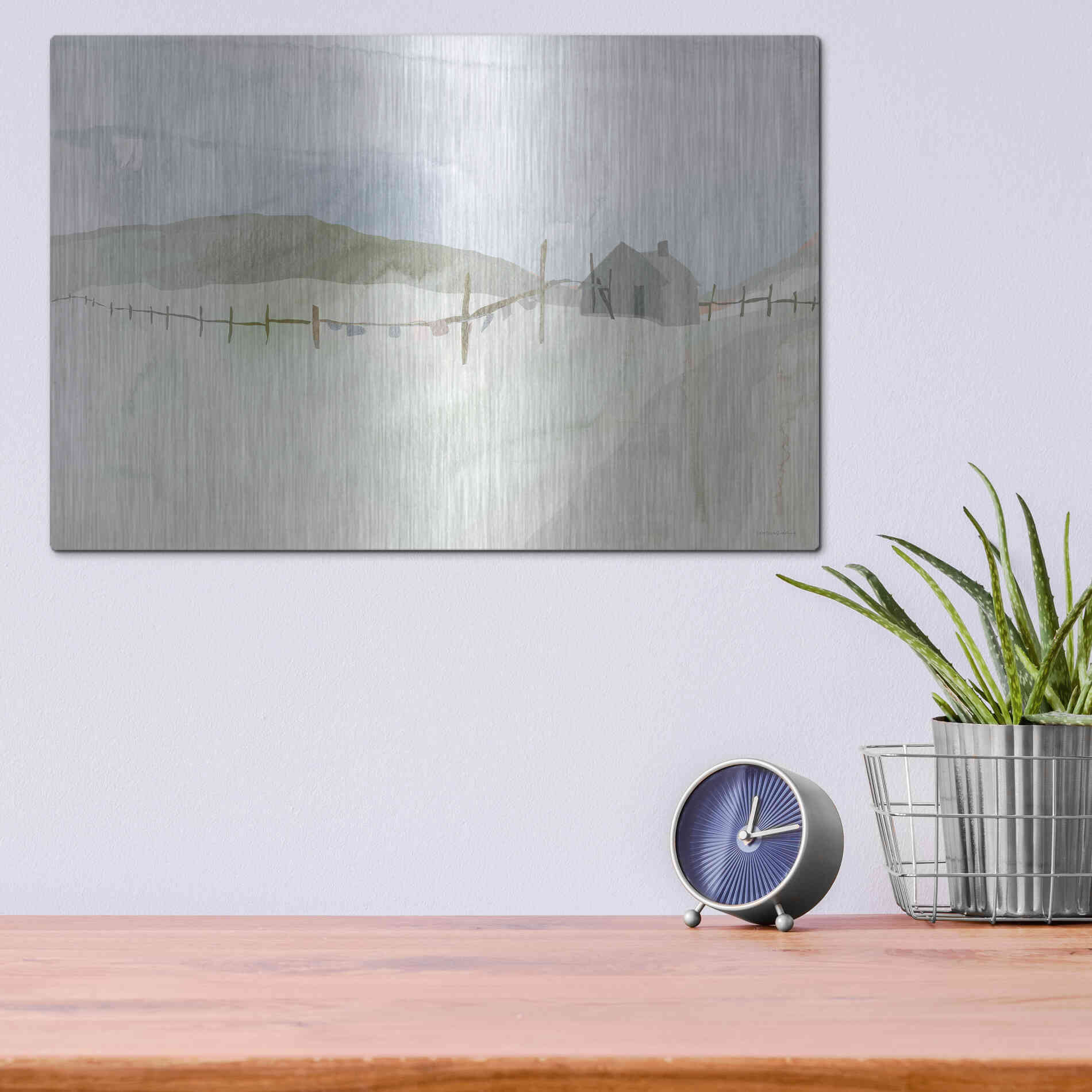 Luxe Metal Art 'Laundry Day' by Kamdon Kreations, Metal Wall Art,16x12
