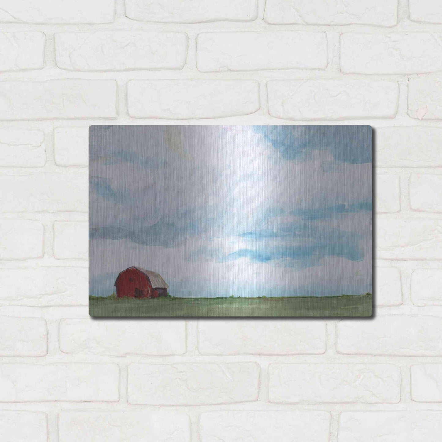 Luxe Metal Art 'Farming on the Range' by Kamdon Kreations, Metal Wall Art,16x12