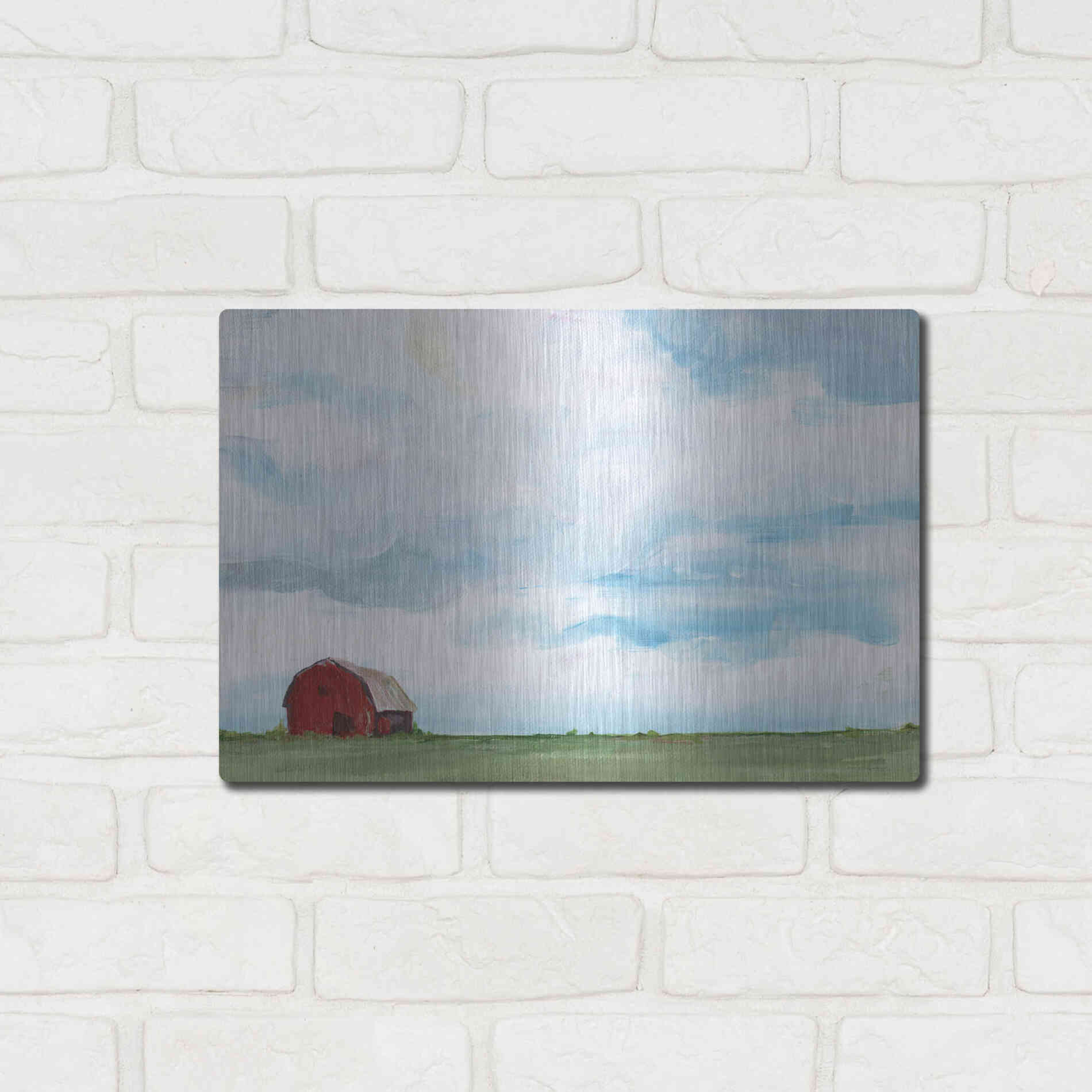 Luxe Metal Art 'Farming on the Range' by Kamdon Kreations, Metal Wall Art,16x12