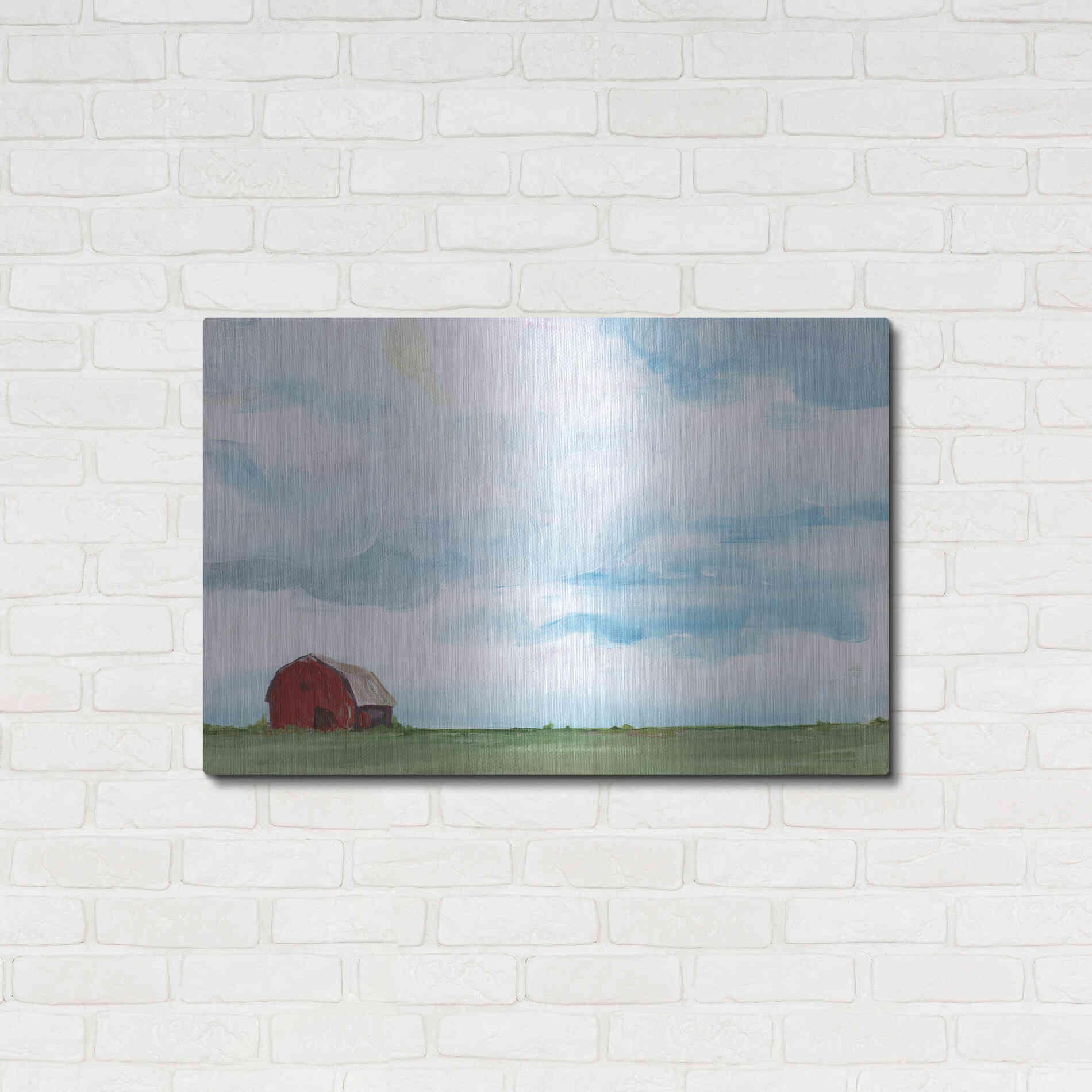 Luxe Metal Art 'Farming on the Range' by Kamdon Kreations, Metal Wall Art,36x24