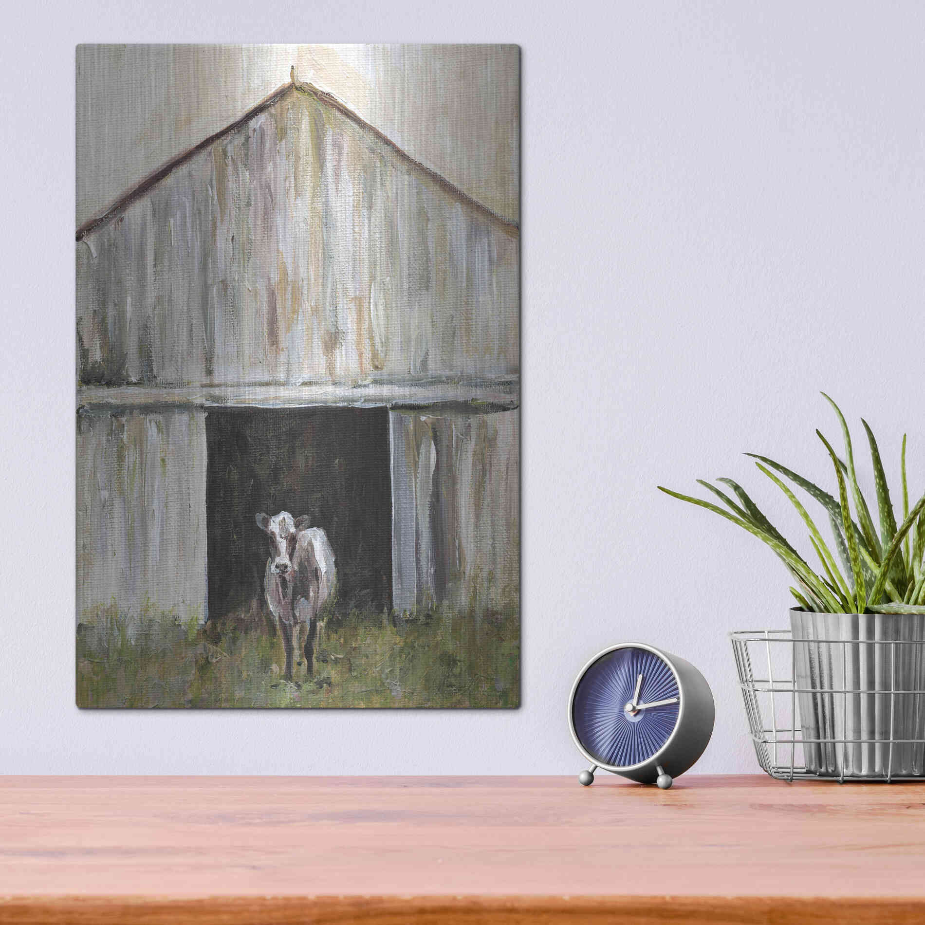 Luxe Metal Art 'Mornin' Chores' by Kamdon Kreations, Metal Wall Art,12x16