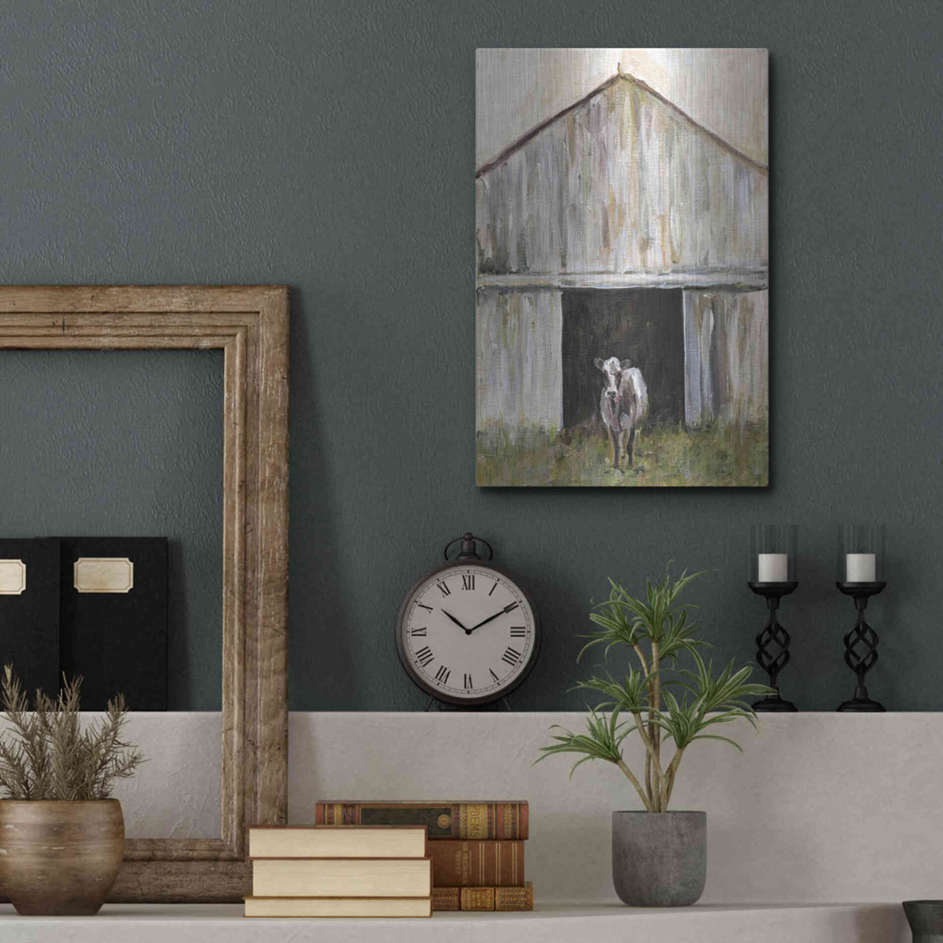 Luxe Metal Art 'Mornin' Chores' by Kamdon Kreations, Metal Wall Art,12x16