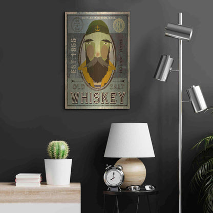 Luxe Metal Art 'Fisherman V Old Salt Whiskey' by Ryan Fowler, Metal Wall Art,16x24