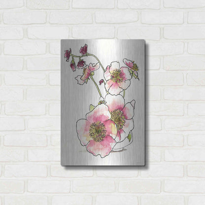 Luxe Metal Art 'Sweetness in a Small Vase' by Kamdon Kreations, Metal Wall Art,16x24