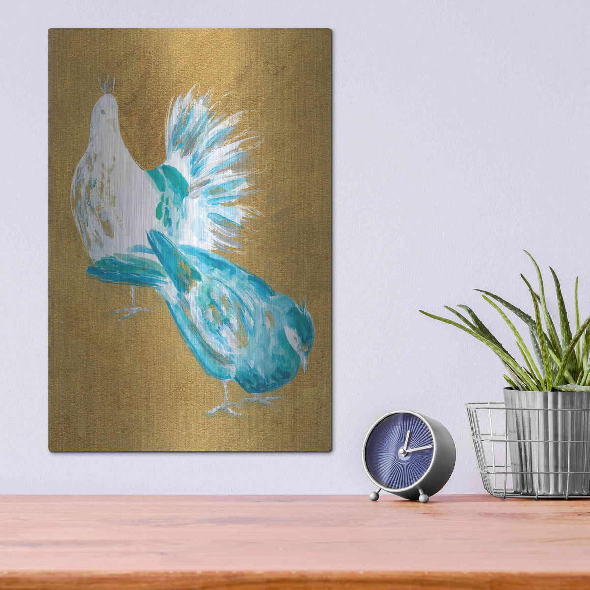 Luxe Metal Art 'Roaming Royalty' by Kamdon Kreations, Metal Wall Art,12x16