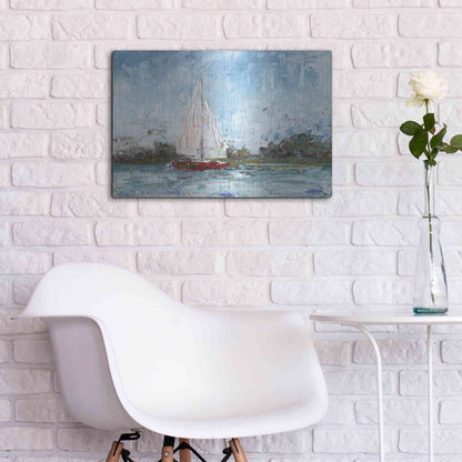 Luxe Metal Art 'Here We Go a Sailing' by Kamdon Kreations, Metal Wall Art,24x16