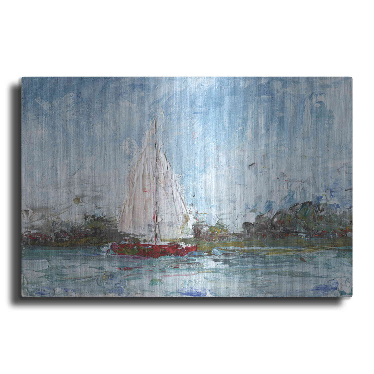 Luxe Metal Art 'Here We Go a Sailing' by Kamdon Kreations, Metal Wall Art