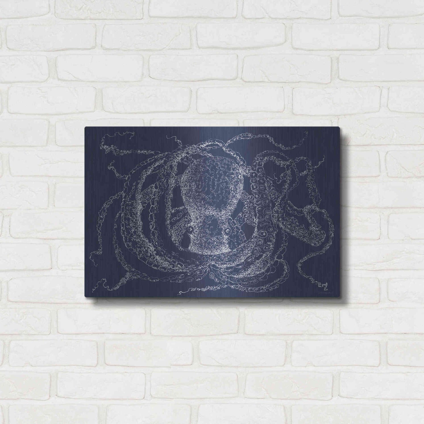 Luxe Metal Art 'Octo Scribble' by Kamdon Kreations, Metal Wall Art,24x16