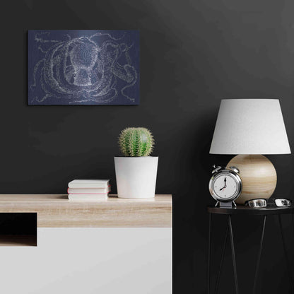 Luxe Metal Art 'Octo Scribble' by Kamdon Kreations, Metal Wall Art,24x16