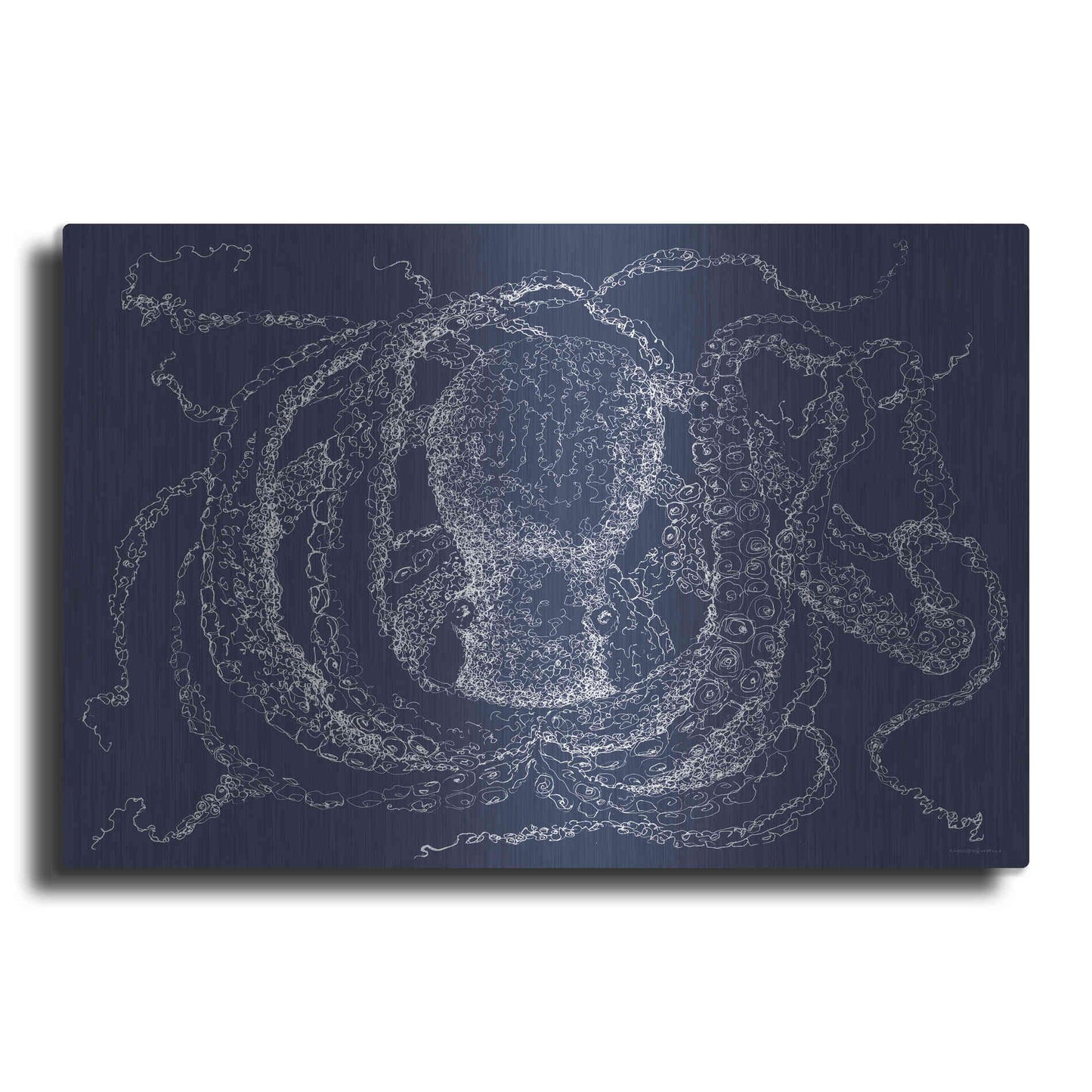 Luxe Metal Art 'Octo Scribble' by Kamdon Kreations, Metal Wall Art