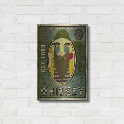 Luxe Metal Art 'Fisherman VII Old Salt Whiskey' by Ryan Fowler, Metal Wall Art,16x24