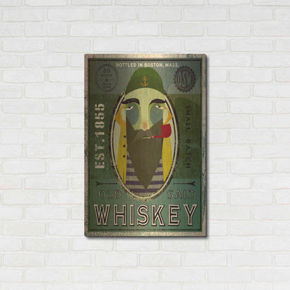 Luxe Metal Art 'Fisherman VII Old Salt Whiskey' by Ryan Fowler, Metal Wall Art,24x36