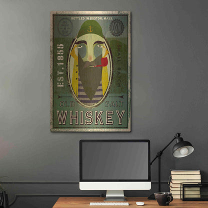 Luxe Metal Art 'Fisherman VII Old Salt Whiskey' by Ryan Fowler, Metal Wall Art,24x36