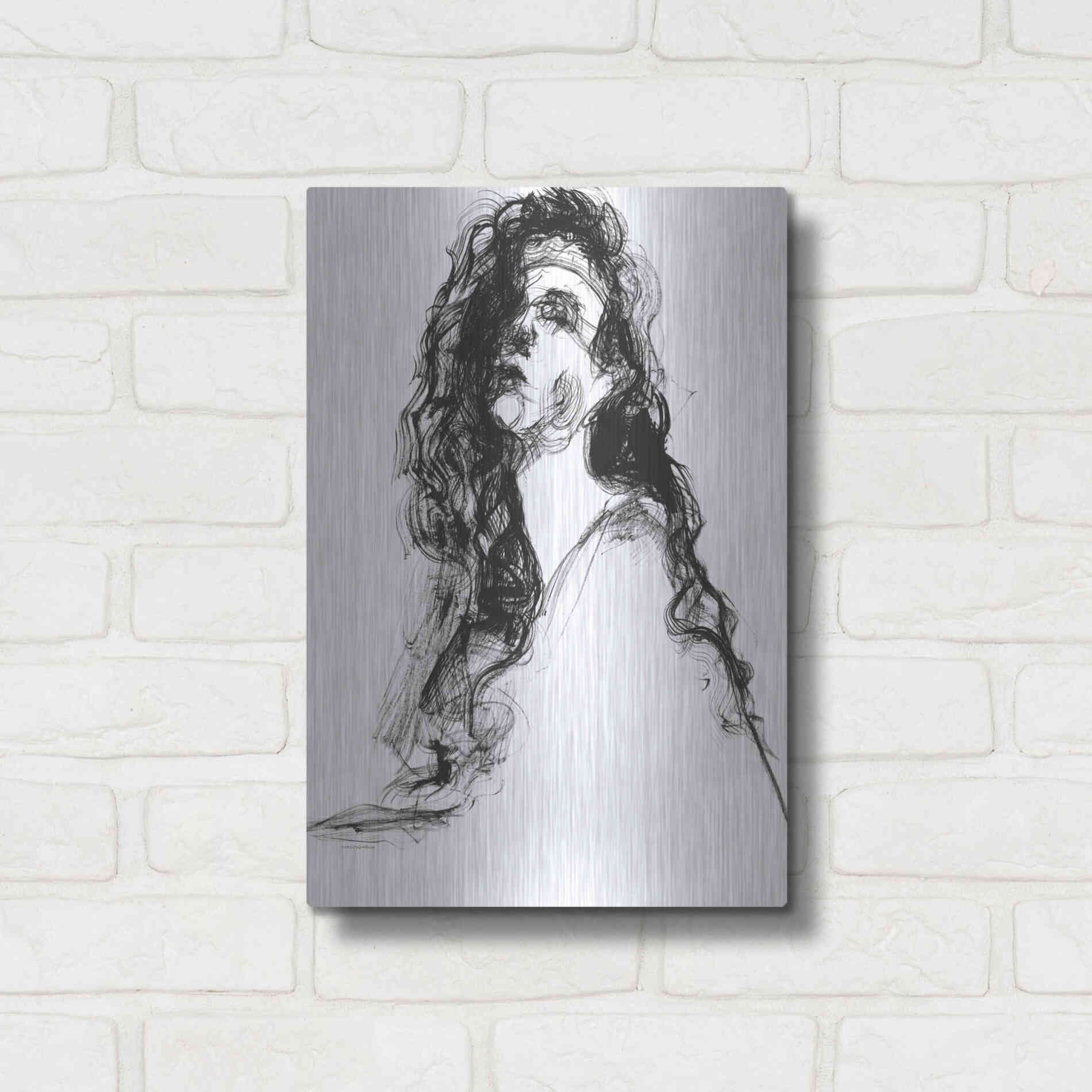 Luxe Metal Art 'A Hing of Longing' by Kamdon Kreations, Metal Wall Art,12x16