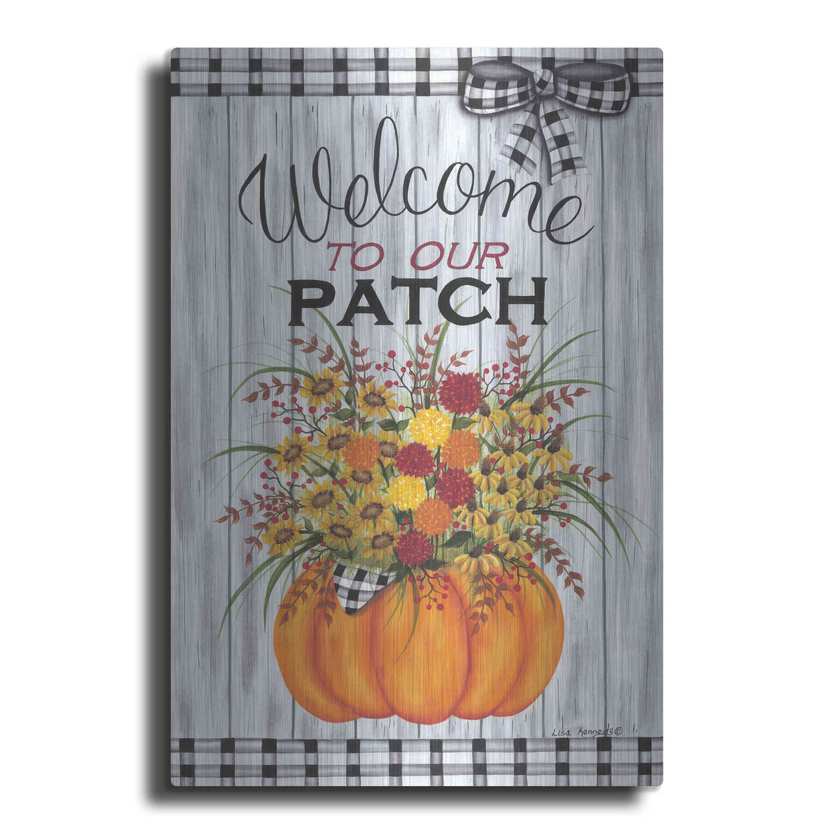 Luxe Metal Art 'Welcome to Our Patch' by Lisa Kennedy, Metal Wall Art