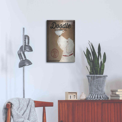 Luxe Metal Art 'Doodle Coffee' by Ryan Fowler, Metal Wall Art,16x24