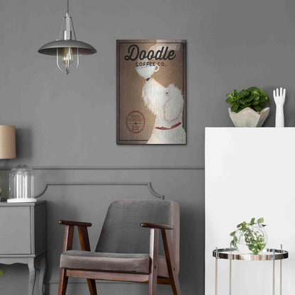 Luxe Metal Art 'Doodle Coffee' by Ryan Fowler, Metal Wall Art,16x24