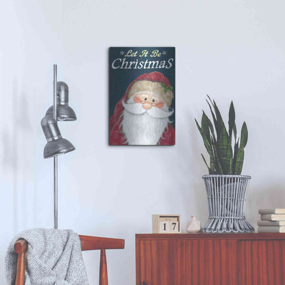 Luxe Metal Art 'Let It Be Christmas' by Lisa Kennedy, Metal Wall Art,16x24