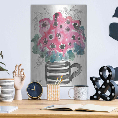 Luxe Metal Art 'Poppies for Breakfast' by Kait Roberts, Metal Wall Art,12x16