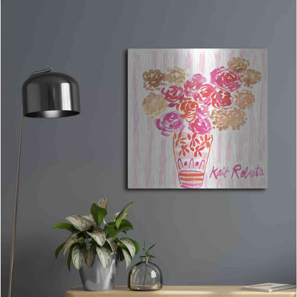 Luxe Metal Art 'Boudoir Blooms' by Kait Roberts, Metal Wall Art,24x24