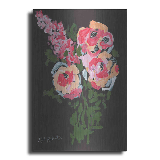 Luxe Metal Art 'Flowers for Charlotte' by Kait Roberts, Metal Wall Art