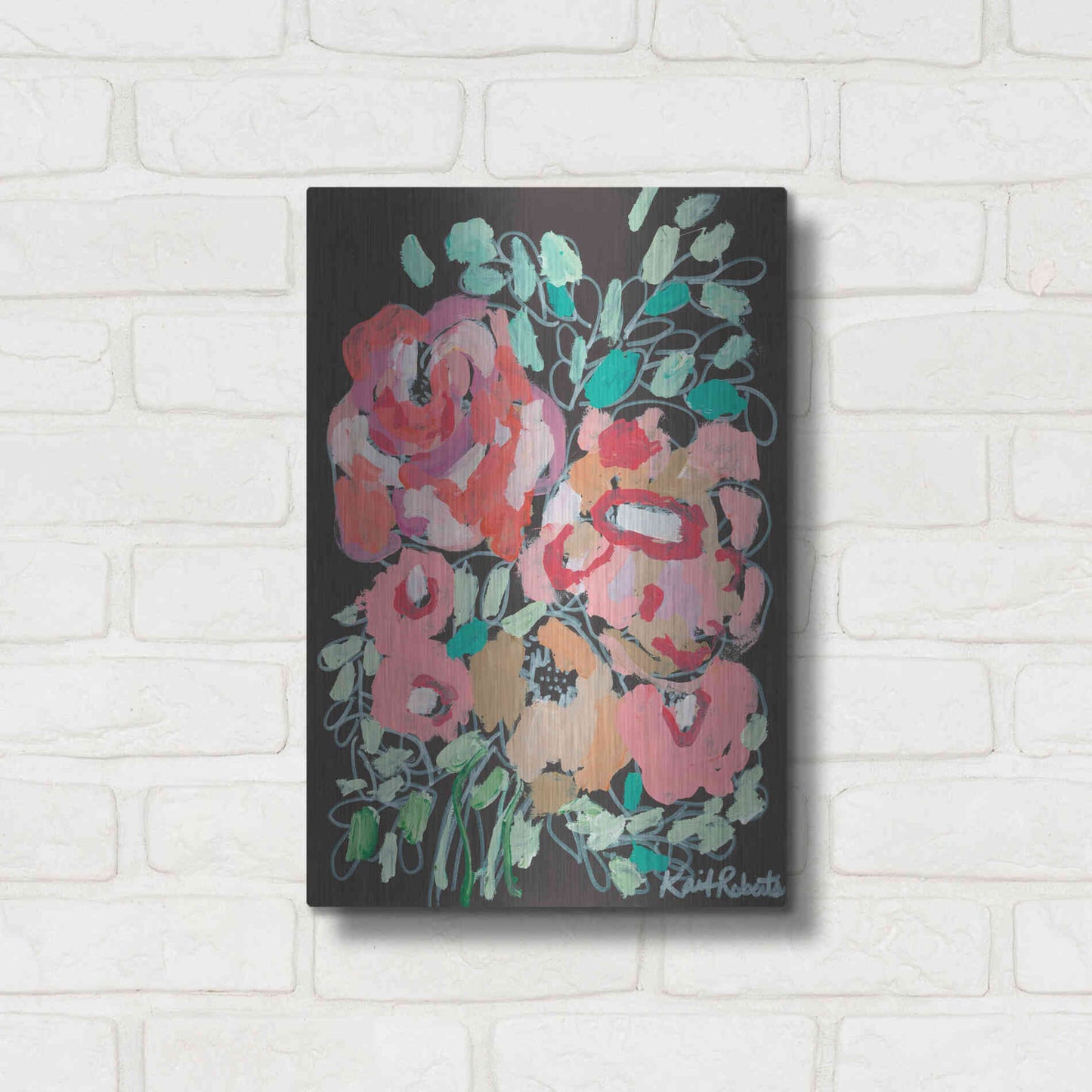 Luxe Metal Art 'You Amaze Me' by Kait Roberts, Metal Wall Art,12x16