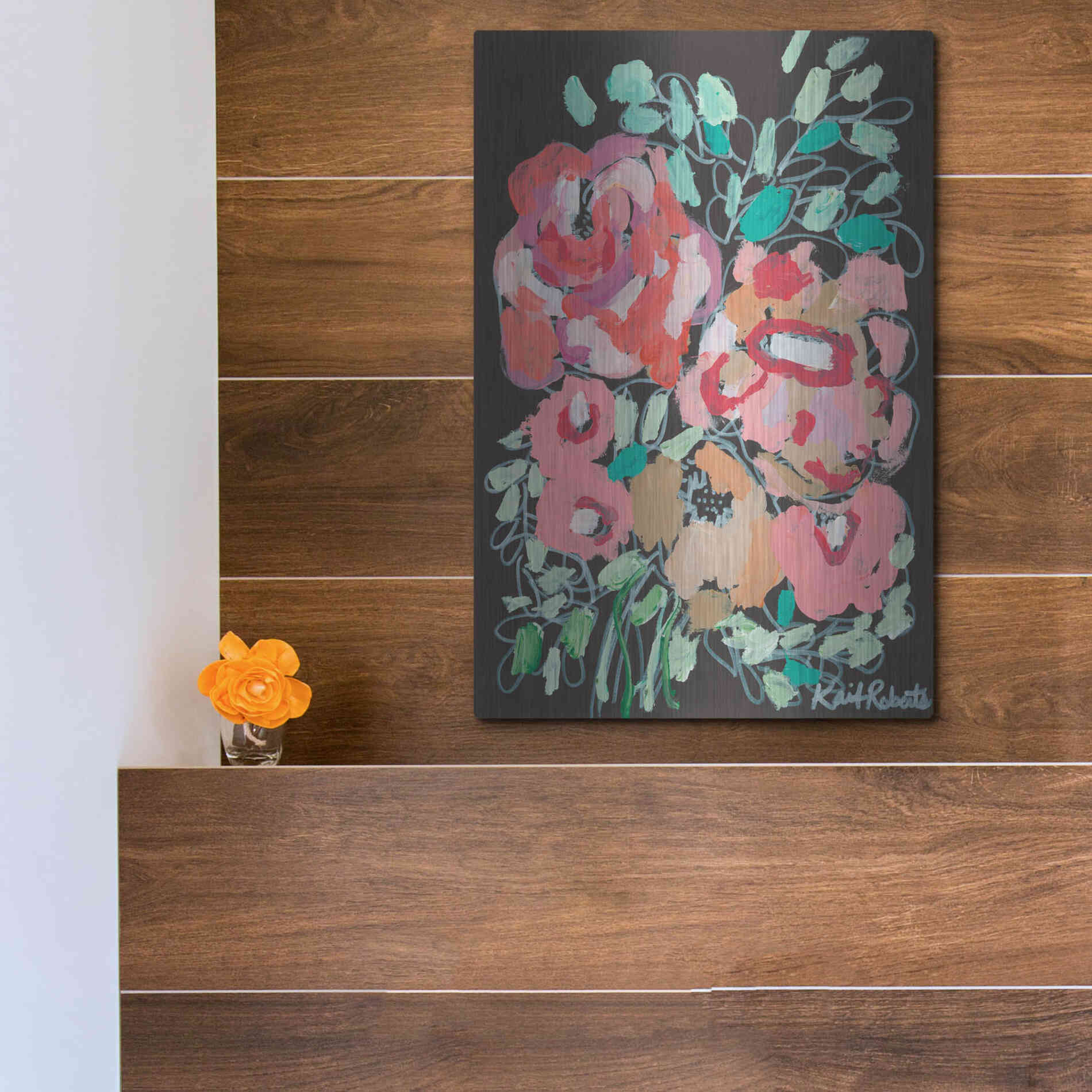 Luxe Metal Art 'You Amaze Me' by Kait Roberts, Metal Wall Art,12x16