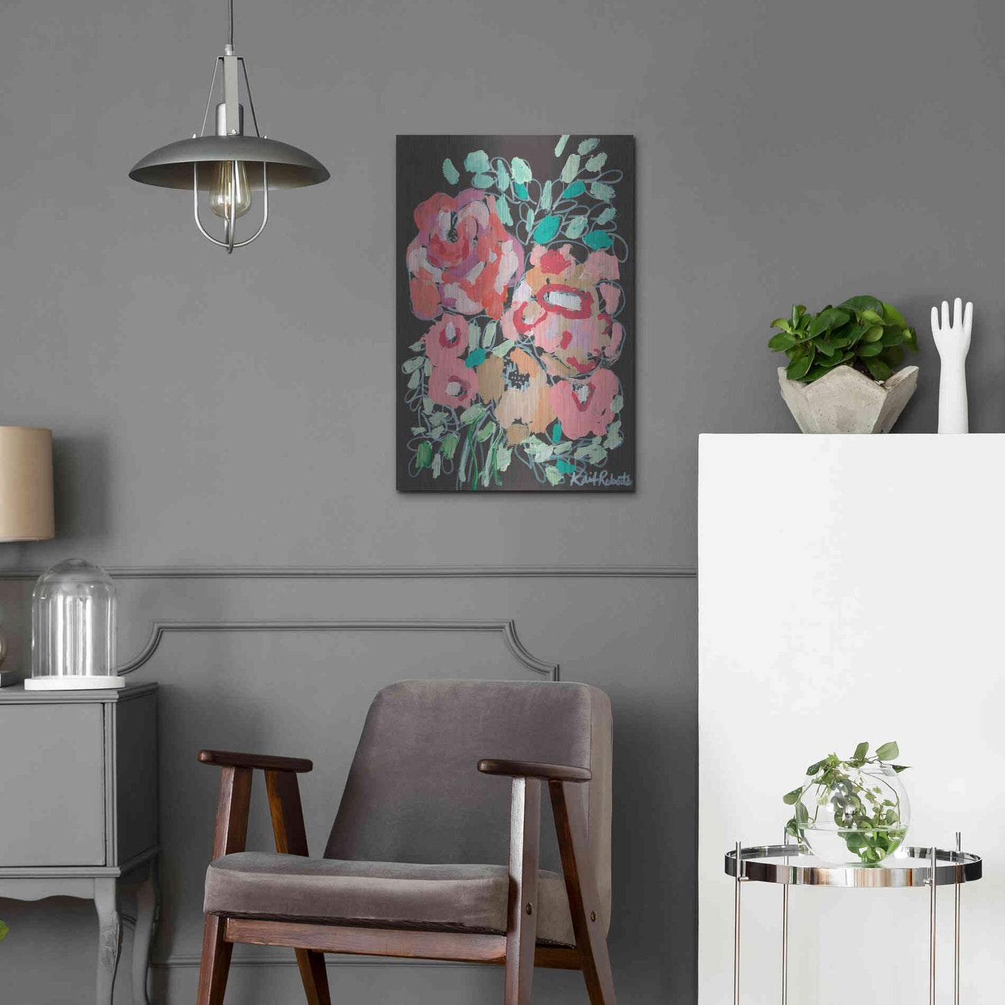 Luxe Metal Art 'You Amaze Me' by Kait Roberts, Metal Wall Art,16x24