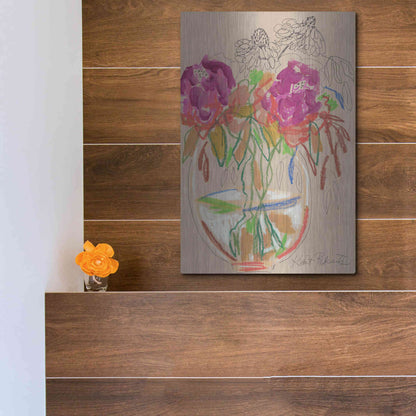 Luxe Metal Art 'Joy Never Faded' by Kait Roberts, Metal Wall Art,12x16