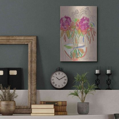 Luxe Metal Art 'Joy Never Faded' by Kait Roberts, Metal Wall Art,12x16