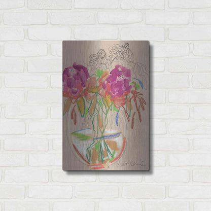 Luxe Metal Art 'Joy Never Faded' by Kait Roberts, Metal Wall Art,16x24