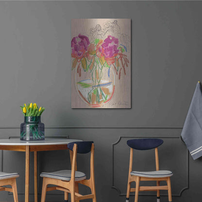 Luxe Metal Art 'Joy Never Faded' by Kait Roberts, Metal Wall Art,24x36