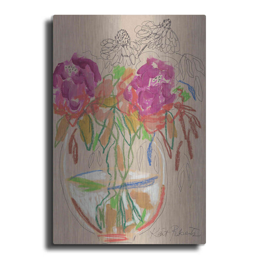 Luxe Metal Art 'Joy Never Faded' by Kait Roberts, Metal Wall Art