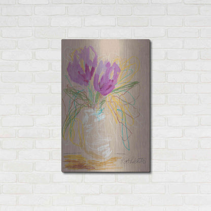 Luxe Metal Art 'Lacey Lavender' by Kait Roberts, Metal Wall Art,24x36