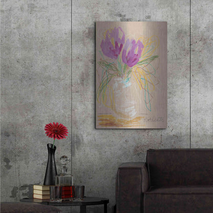 Luxe Metal Art 'Lacey Lavender' by Kait Roberts, Metal Wall Art,24x36