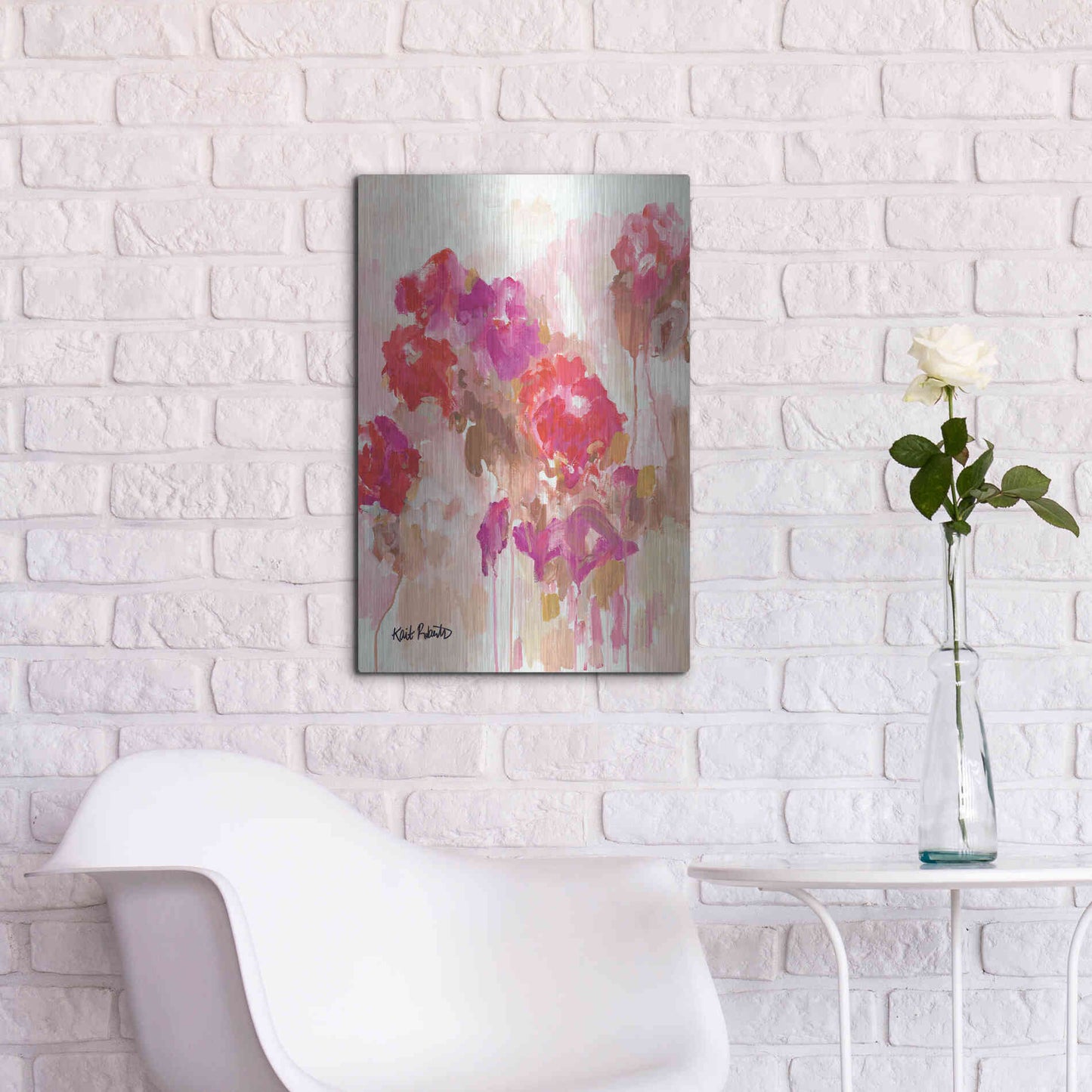 Luxe Metal Art 'All Good Things Come Back to You' by Kait Roberts, Metal Wall Art,16x24