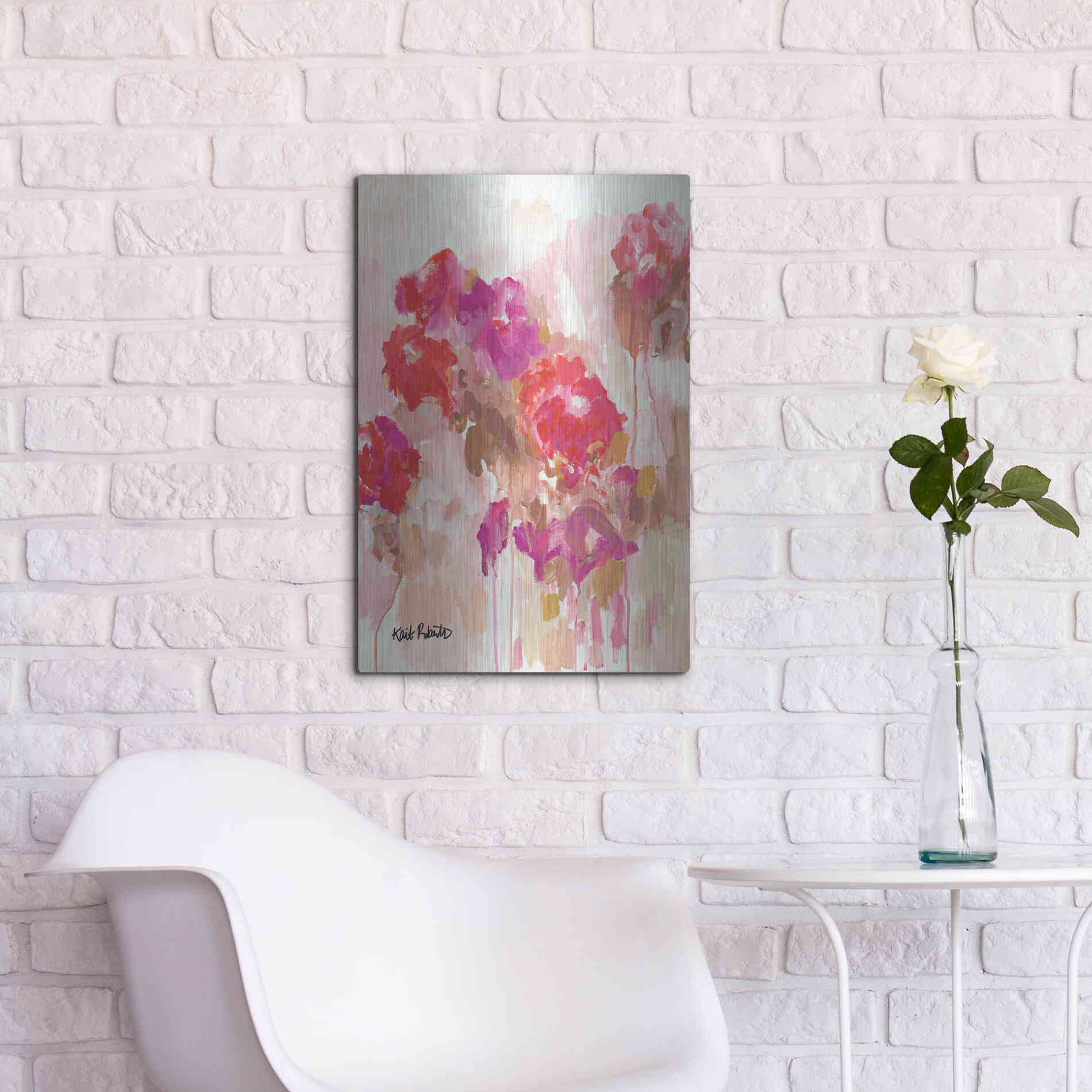 Luxe Metal Art 'All Good Things Come Back to You' by Kait Roberts, Metal Wall Art,16x24