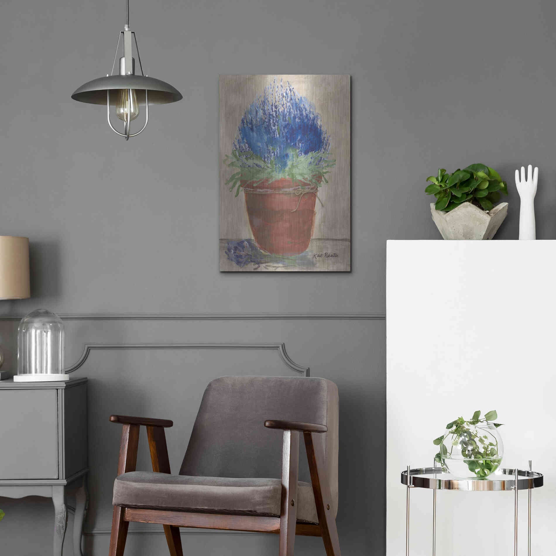 Luxe Metal Art 'Flowers for Carol' by Kait Roberts, Metal Wall Art,16x24