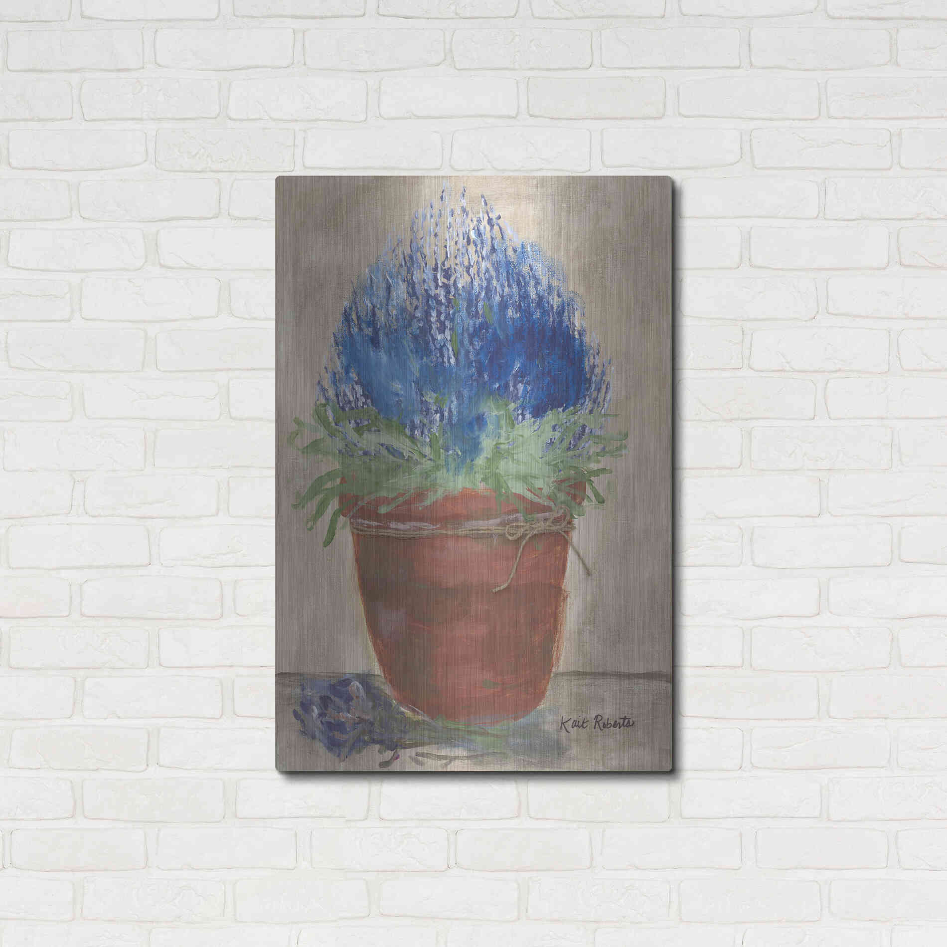 Luxe Metal Art 'Flowers for Carol' by Kait Roberts, Metal Wall Art,24x36