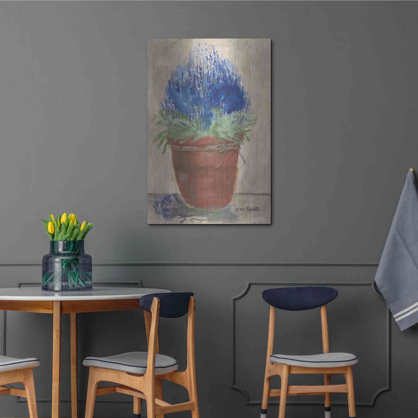 Luxe Metal Art 'Flowers for Carol' by Kait Roberts, Metal Wall Art,24x36