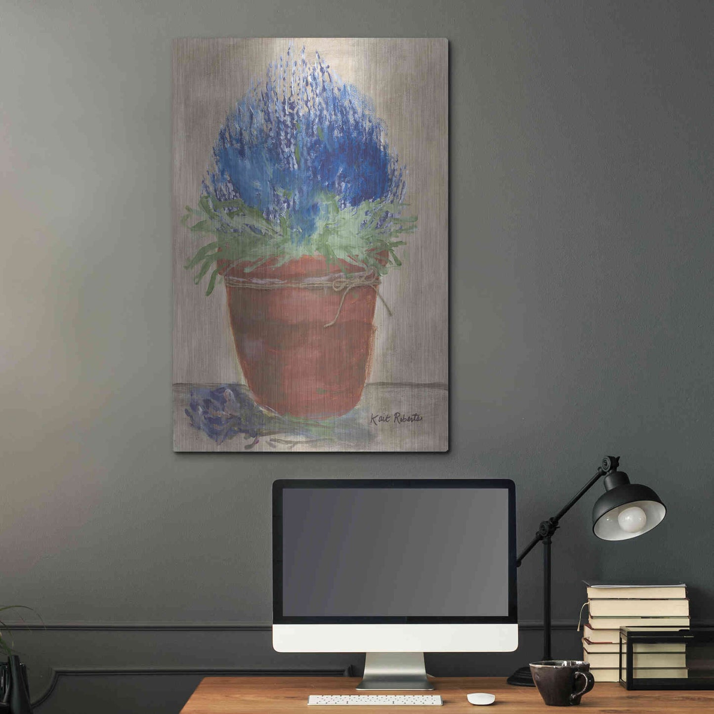 Luxe Metal Art 'Flowers for Carol' by Kait Roberts, Metal Wall Art,24x36